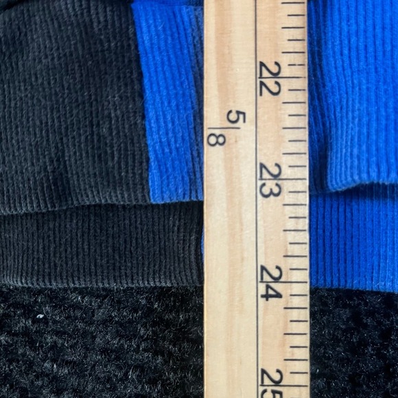 Excision Split Color Hoodie Black Blue Graphic Logo Mens Size M - Picture 7 of 7